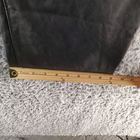 Old Navy Jeans Womens 16 Tall Black High-Rise Boot-Cut Faux Leather *NWT* - Picture 7 of 9